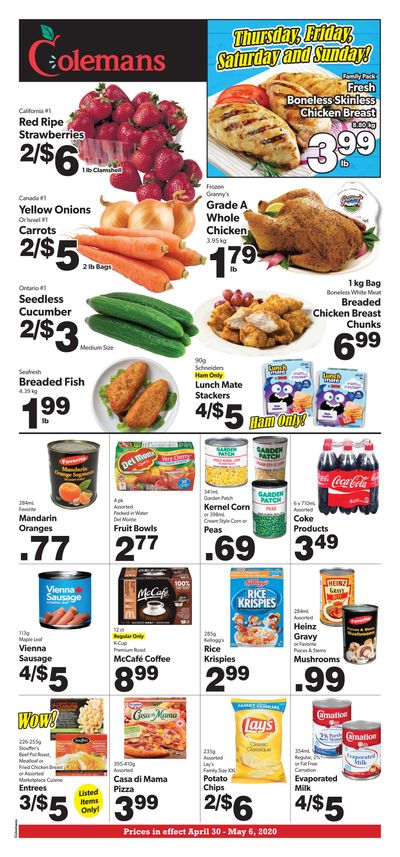 Coleman's Flyer April 30 to May 6