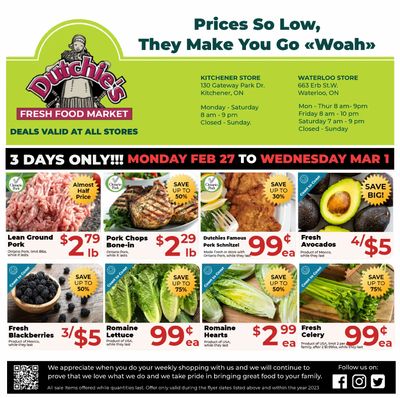 Dutchies Fresh Market Flyer February 27 to March 1