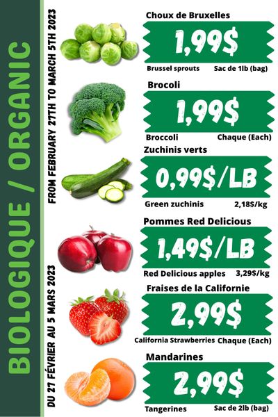 Marches Tau Weekly Produce Flyer February 27 to March 5
