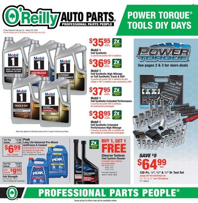 O'Reilly Auto Parts Weekly Ad Flyer Specials February 22 to March 28, 2023