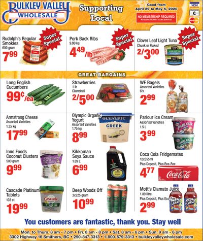 Bulkley Valley Wholesale Flyer April 29 to May 5