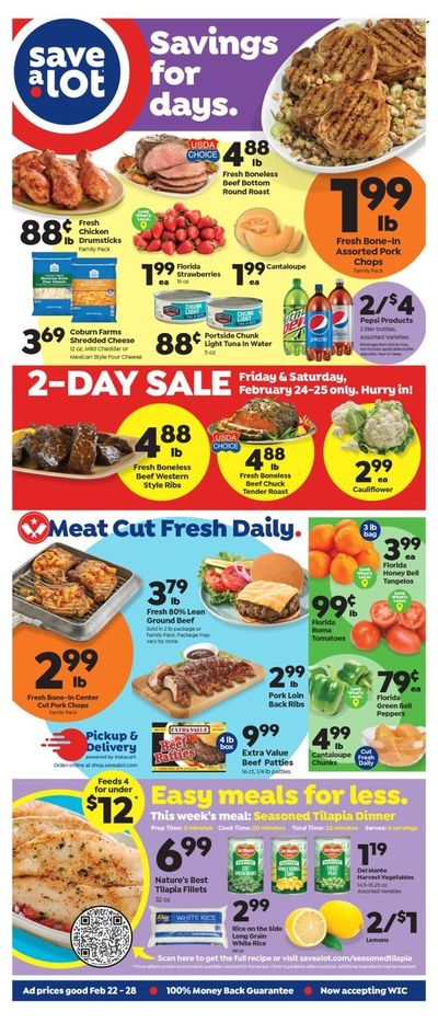 Save a Lot (FL) Weekly Ad Flyer Specials February 22 to February 28, 2023