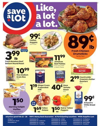 Save a Lot (NJ, PA) Weekly Ad Flyer Specials February 22 to February 28, 2023
