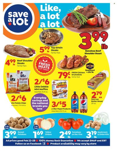 Save a Lot (KY, NC, OH) Weekly Ad Flyer Specials February 22 to February 28, 2023