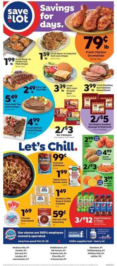 Save a Lot (KY) Weekly Ad Flyer Specials February 22 to February 28, 2023