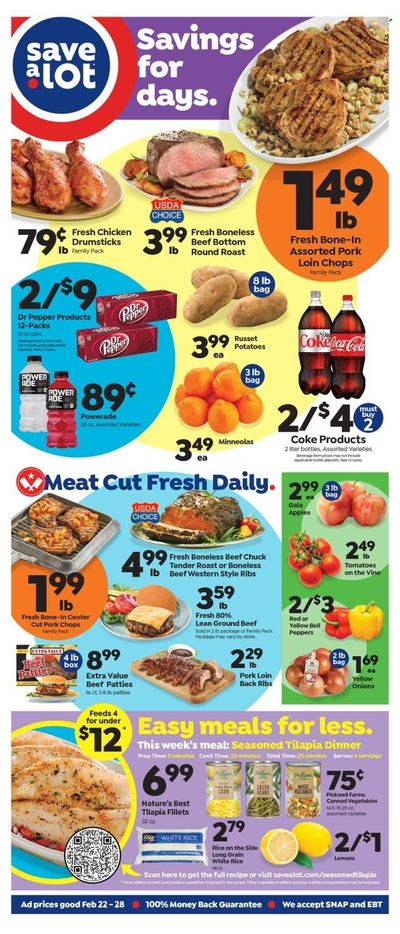 Save a Lot (LA, MS) Weekly Ad Flyer Specials February 22 to February 28, 2023