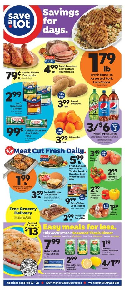 Save a Lot (CT) Weekly Ad Flyer Specials February 22 to February 28, 2023