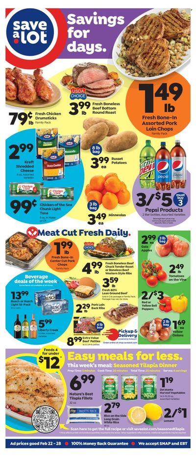 Save a Lot (MO) Weekly Ad Flyer Specials February 22 to February 28, 2023