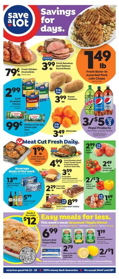 Save a Lot (MO) Weekly Ad Flyer Specials February 22 to February 28, 2023