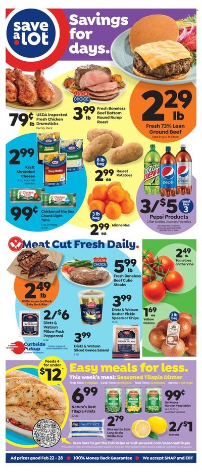 Save a Lot (IN) Weekly Ad Flyer Specials February 22 to February 28, 2023