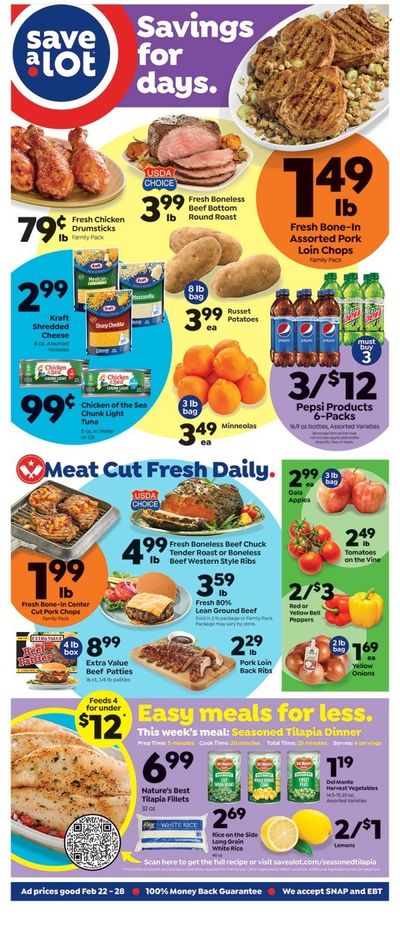 Save a Lot (WV) Weekly Ad Flyer Specials February 22 to February 28, 2023