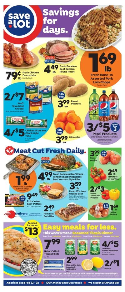 Save a Lot (OH, PA) Weekly Ad Flyer Specials February 22 to February 28, 2023