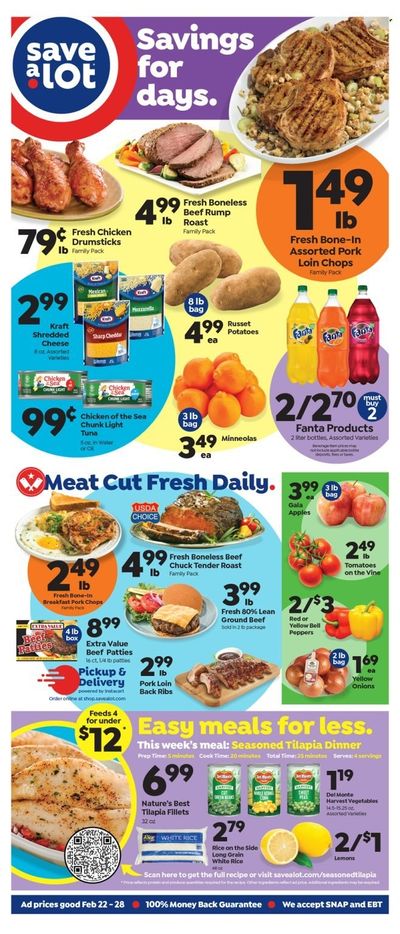 Save a Lot (AR, LA, TX) Weekly Ad Flyer Specials February 22 to February 28, 2023