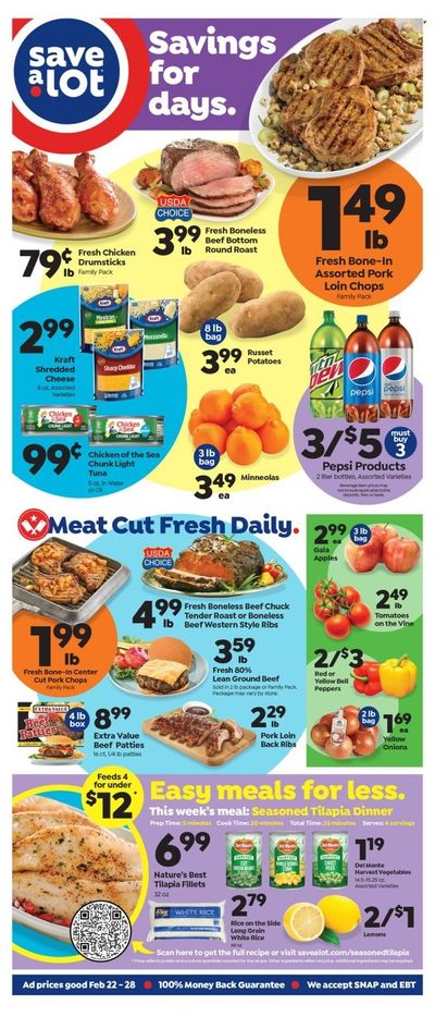 Save a Lot (IL) Weekly Ad Flyer Specials February 22 to February 28, 2023
