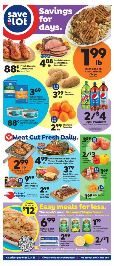 Save a Lot (IN) Weekly Ad Flyer Specials February 22 to February 28, 2023