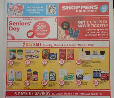 Shoppers Drug Mart Canada Flyer Sneak Peak March 4th – 9th
