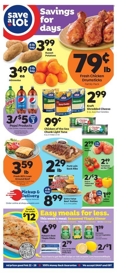 Save a Lot (IN) Weekly Ad Flyer Specials February 22 to February 28, 2023