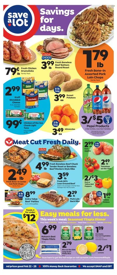 Save a Lot (IN) Weekly Ad Flyer Specials February 22 to February 28, 2023