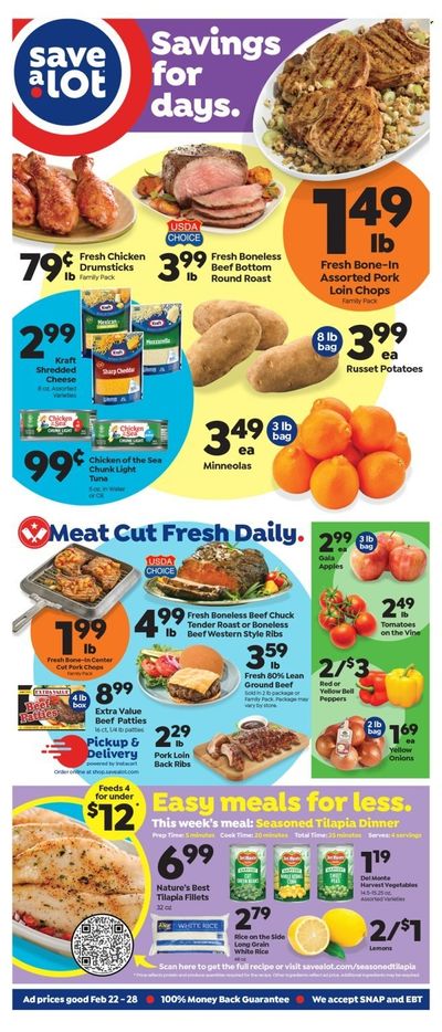 Save a Lot (TN) Weekly Ad Flyer Specials February 22 to February 28, 2023