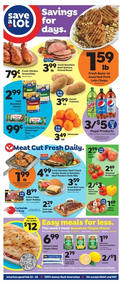 Save a Lot (IL) Weekly Ad Flyer Specials February 22 to February 28, 2023