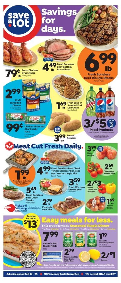 Save a Lot (MI) Weekly Ad Flyer Specials February 19 to February 25, 2023