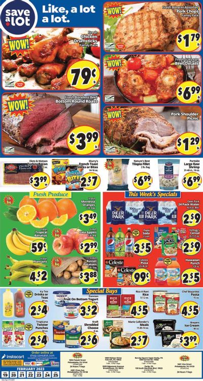 Save a Lot (PA) Weekly Ad Flyer Specials February 19 to February 25, 2023
