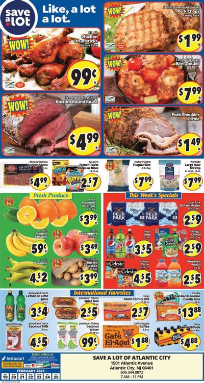 Save a Lot (NJ) Weekly Ad Flyer Specials February 19 to February 25, 2023