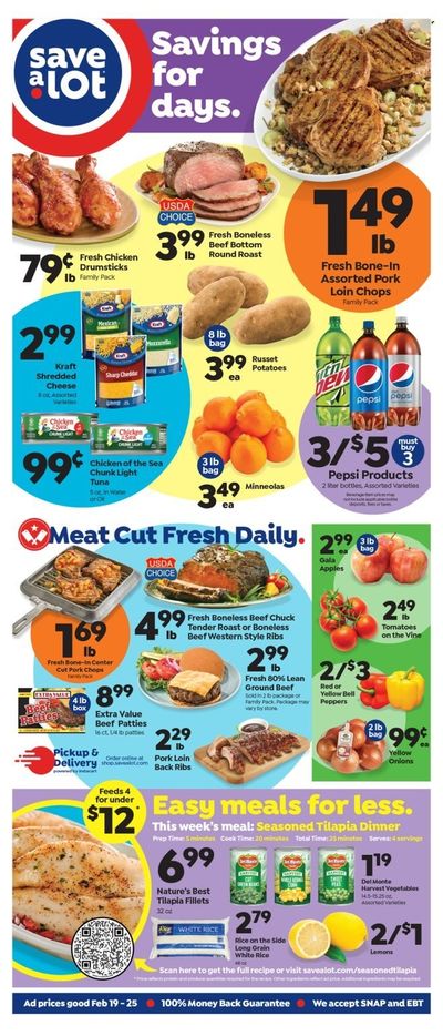 Save a Lot (WV) Weekly Ad Flyer Specials February 19 to February 25, 2023