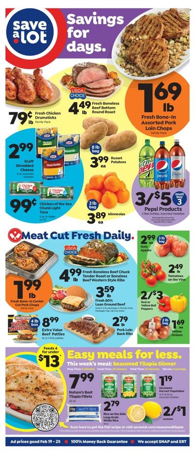 Save a Lot (OH) Weekly Ad Flyer Specials February 19 to February 25, 2023
