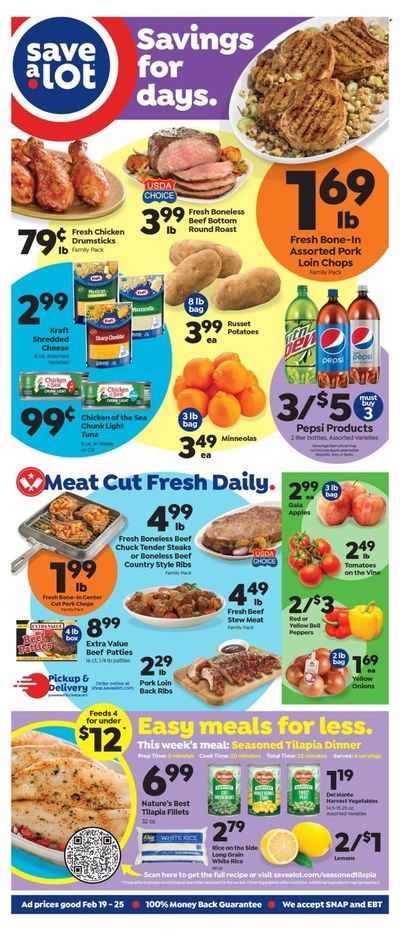 Save a Lot (NY) Weekly Ad Flyer Specials February 19 to February 25, 2023