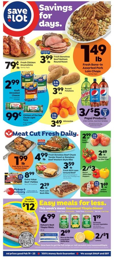 Save a Lot (OH) Weekly Ad Flyer Specials February 19 to February 25, 2023