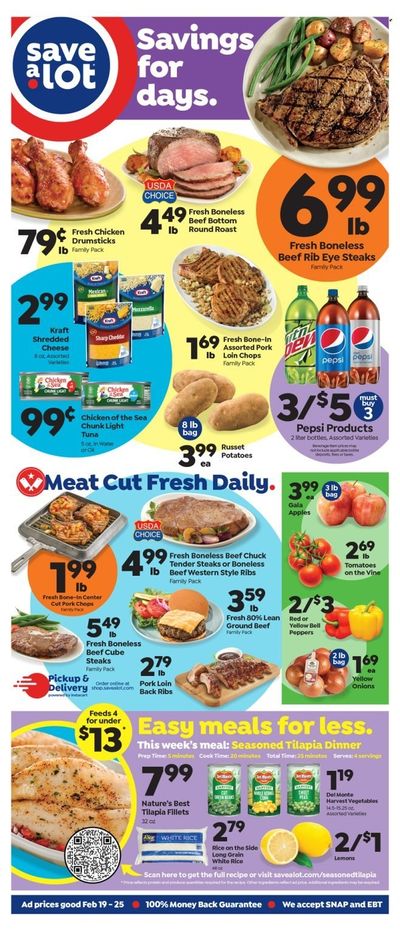 Save a Lot (MI) Weekly Ad Flyer Specials February 19 to February 25, 2023