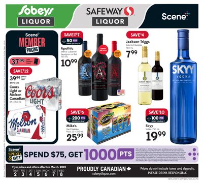Sobeys/Safeway (AB) Liquor Flyer March 2 to 8