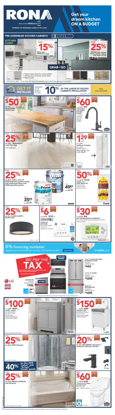 Rona (Atlantic) Flyer March 2 to 8