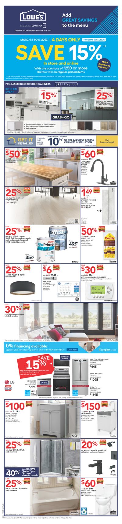 Lowe's (West) Flyer March 2 to 8