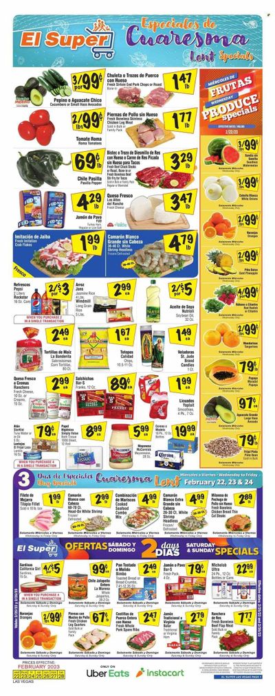 El Super (NV) Weekly Ad Flyer Specials February 22 to February 28, 2023
