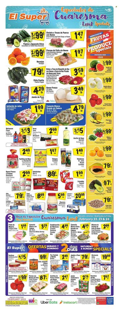 El Super (CA) Weekly Ad Flyer Specials February 22 to February 28, 2023