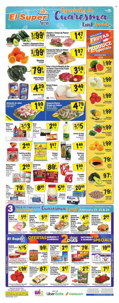El Super (CA) Weekly Ad Flyer Specials February 22 to February 28, 2023