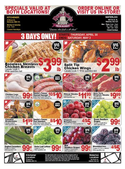 Dutchies Fresh Market Flyer April 30 to May 2