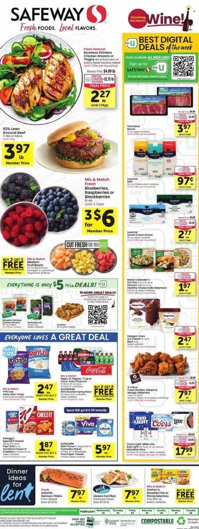 Safeway (CO) Weekly Ad Flyer Specials February 22 to February 28, 2023