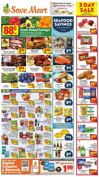 Save Mart (CA, NV) Weekly Ad Flyer Specials February 22 to February 28, 2023