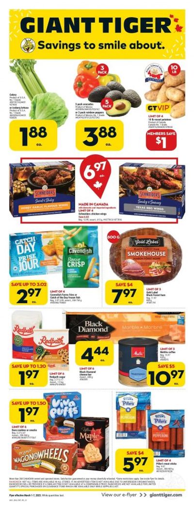 Giant Tiger Canada Flyer Deals March 1st to 7th