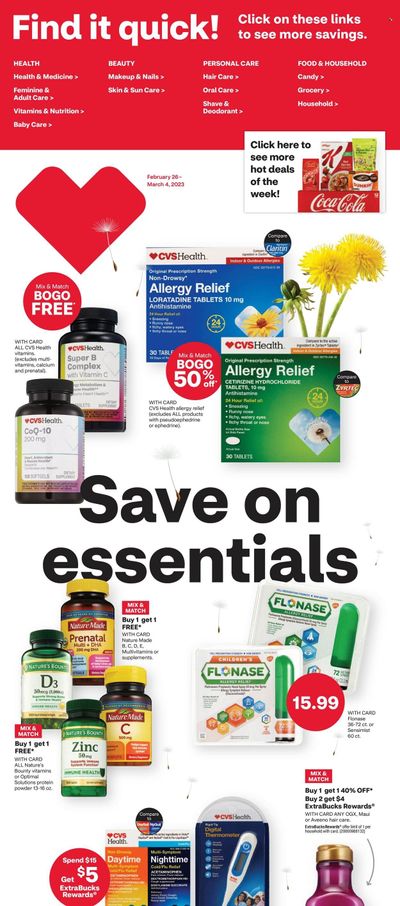 CVS Pharmacy Weekly Ad Flyer Specials February 26 to March 4, 2023