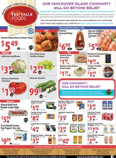 Tru Value Foods Flyer March 1 to 7