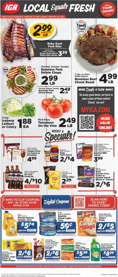 IGA (KY) Weekly Ad Flyer Specials February 22 to February 28, 2023 IGA (KY) Weekly Ad Flyer Specials February 22 to February 28, 2023