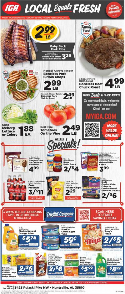 IGA (AL) Weekly Ad Flyer Specials February 22 to February 28, 2023