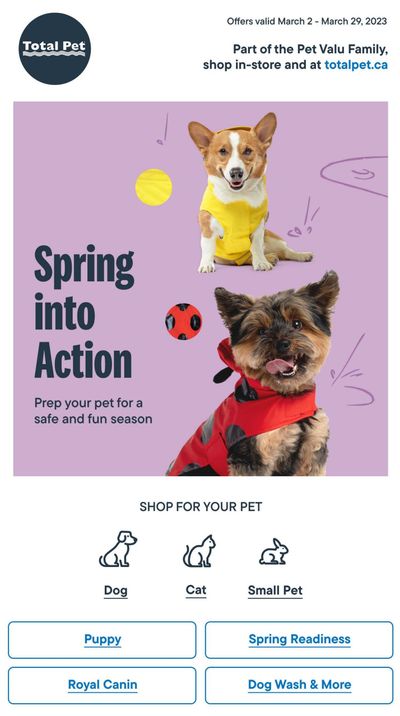 Total Pet Flyer March 2 to 29