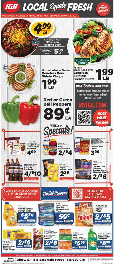 IGA (IL) Weekly Ad Flyer Specials February 22 to February 28, 2023