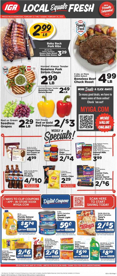 IGA (KY) Weekly Ad Flyer Specials February 22 to February 28, 2023