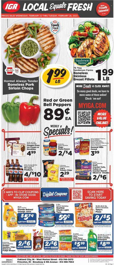 IGA (IN) Weekly Ad Flyer Specials February 22 to February 28, 2023